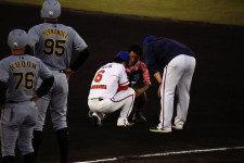 阪神　ファーム交流戦で激しい接触　巨人・岡本と同様のケースに球場騒然