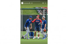 大谷翔平、再会ヌートバーとの笑顔ショット公開…エドマンも合流、WBC戦士が“競演”