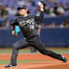 【オリックス】宮城大弥が予告通りＢｉｇｆｕｍｉの「サチあれ！」でマウンドへ　この日の日本ハム先発・山崎福也の登場曲