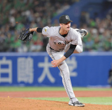 【巨人】先発・グリフィン、５回まで５安打１失点９Ｋで勝ち投手の権利「風も吹いていたし低めを意識」