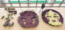 葉ボタンで節分表現　富山県花総合センター、７００鉢で鬼とお多福