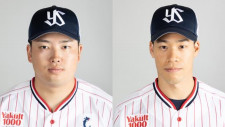 村上宗隆と塩見泰隆が仲良くリハビリトレーニング　ファン待ち望むヤクルトの主力の復帰