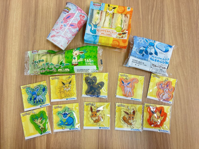 ファミマ《イーブイたち》が大集合！　シャワーズ＆サンダース＆ブースターの「ボックスサンド」登場　リーフィアの「はっぱカッターロールケーキ」も
